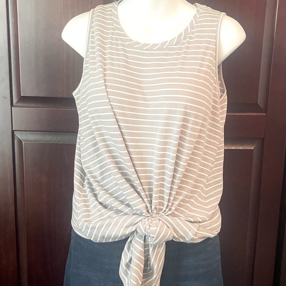 Lori Goldstein Striped A-Line Tank Top - Picture 9 of 9